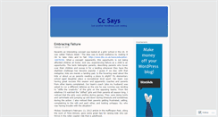 Desktop Screenshot of ccsaysblog.wordpress.com