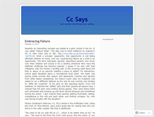 Tablet Screenshot of ccsaysblog.wordpress.com