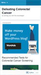 Mobile Screenshot of defeatingcolorectalcancer.wordpress.com
