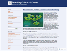 Tablet Screenshot of defeatingcolorectalcancer.wordpress.com