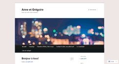 Desktop Screenshot of anneetgregoire.wordpress.com