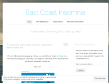 Tablet Screenshot of eastcoastinsomnia.wordpress.com