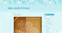 Desktop Screenshot of dailyneedleandthread.wordpress.com