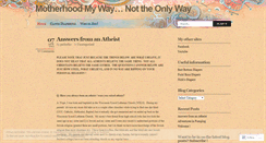 Desktop Screenshot of motherhoodmyway.wordpress.com