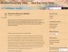 Tablet Screenshot of motherhoodmyway.wordpress.com