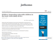 Tablet Screenshot of jnthomo.wordpress.com