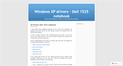 Desktop Screenshot of dell1525drivers.wordpress.com