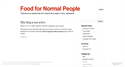 Desktop Screenshot of foodfornormalpeople.wordpress.com