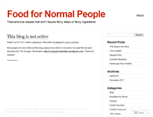 Tablet Screenshot of foodfornormalpeople.wordpress.com