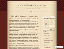 Tablet Screenshot of aacsautographs.wordpress.com