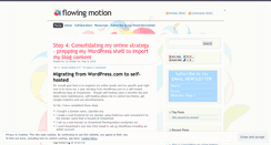 Desktop Screenshot of flowingmotion.wordpress.com