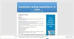 Desktop Screenshot of investmentcasting.wordpress.com