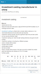 Mobile Screenshot of investmentcasting.wordpress.com