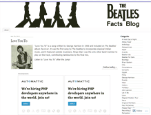 Tablet Screenshot of beatlesfacts.wordpress.com