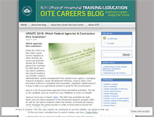 Tablet Screenshot of oitecareersblog.wordpress.com