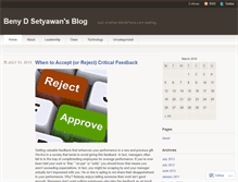 Tablet Screenshot of benyds.wordpress.com