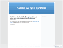 Tablet Screenshot of nataliewendt.wordpress.com