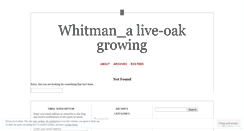 Desktop Screenshot of liveoakgrowing.wordpress.com