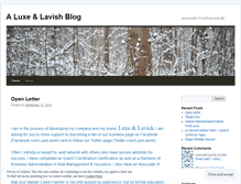 Tablet Screenshot of luxenlavish.wordpress.com