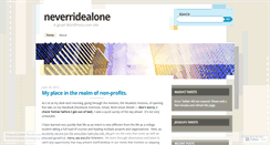 Desktop Screenshot of neverridealone.wordpress.com