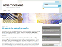 Tablet Screenshot of neverridealone.wordpress.com