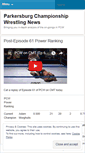 Mobile Screenshot of parkersburgchampionshipwrestling.wordpress.com