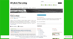 Desktop Screenshot of oflifeandtheliving.wordpress.com