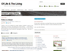 Tablet Screenshot of oflifeandtheliving.wordpress.com