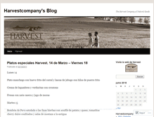 Tablet Screenshot of harvestcompany.wordpress.com