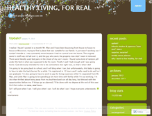 Tablet Screenshot of healthylivingforreal.wordpress.com