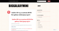 Desktop Screenshot of biggalaxymini.wordpress.com