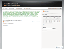 Tablet Screenshot of cedarrivercouncil.wordpress.com