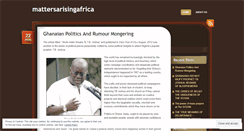 Desktop Screenshot of mattersarisingafrica.wordpress.com