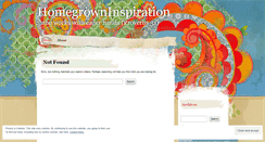 Desktop Screenshot of homegrowninspiration.wordpress.com