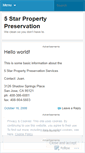 Mobile Screenshot of 5starpropertypreservation.wordpress.com