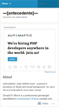 Mobile Screenshot of antecedents.wordpress.com