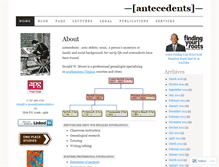 Tablet Screenshot of antecedents.wordpress.com