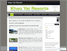 Tablet Screenshot of khaoyairesorts.wordpress.com