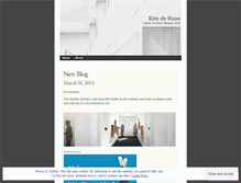 Tablet Screenshot of kimdehaan.wordpress.com