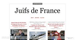 Desktop Screenshot of juifsdefrance.wordpress.com