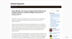 Desktop Screenshot of animalargument.wordpress.com