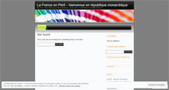 Desktop Screenshot of lafranceenperil.wordpress.com