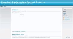 Desktop Screenshot of chemicalprojectreports.wordpress.com