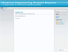 Tablet Screenshot of chemicalprojectreports.wordpress.com