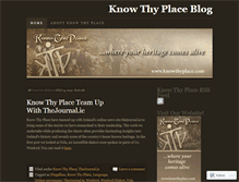 Tablet Screenshot of knowthyplace.wordpress.com
