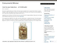 Tablet Screenshot of consumeristmissive.wordpress.com