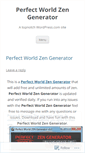 Mobile Screenshot of freeperfectworldzengenerator.wordpress.com