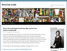 Tablet Screenshot of annacarlstedt.wordpress.com