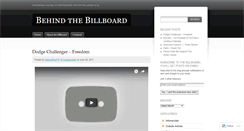 Desktop Screenshot of behindthebillboard.wordpress.com