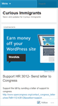 Mobile Screenshot of curiousimmigrants.wordpress.com